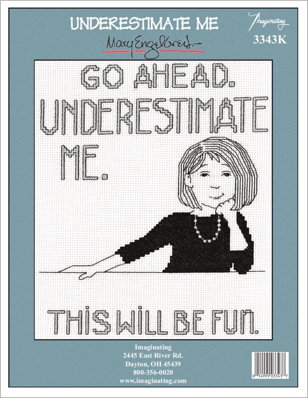 Imaginating Counted Cross Stitch Kit 7"X8"-Underestimate Me (14 Count)